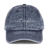 Embroidered I Won't Complain Christian Hat Vintage Cotton Twill Cap EternalChristianTees Navy